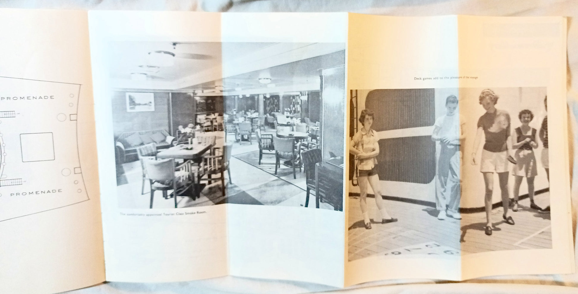 Cunard Line Queen Mary Deck Plans Tourist Class Accommodations 1962 - TulipStuff