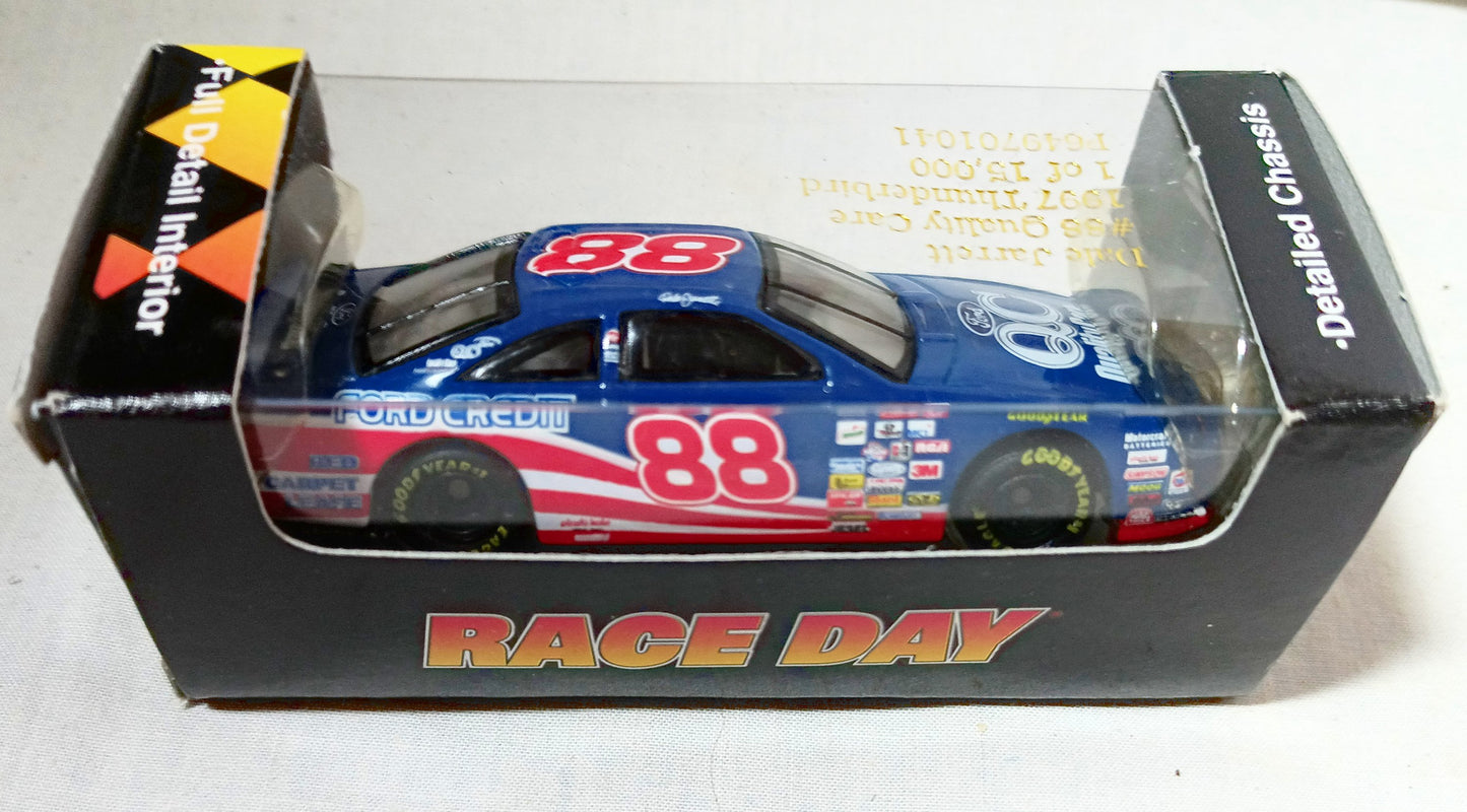 Race Day 1997 Dale Jarrett #88 Quality Care Ford Thunderbird Ltd Ed - TulipStuff