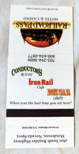 Load image into Gallery viewer, Railroad Pass Hotel and Casino Henderson Nevada Matchbook Cover 1990&#39;s - TulipStuff
