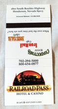 Load image into Gallery viewer, Railroad Pass Hotel and Casino Henderson Nevada Matchbook Cover 1990&#39;s - TulipStuff
