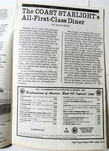 Rail Travel News Issue #449 December 1991 Passenger Train Newsletter - TulipStuff