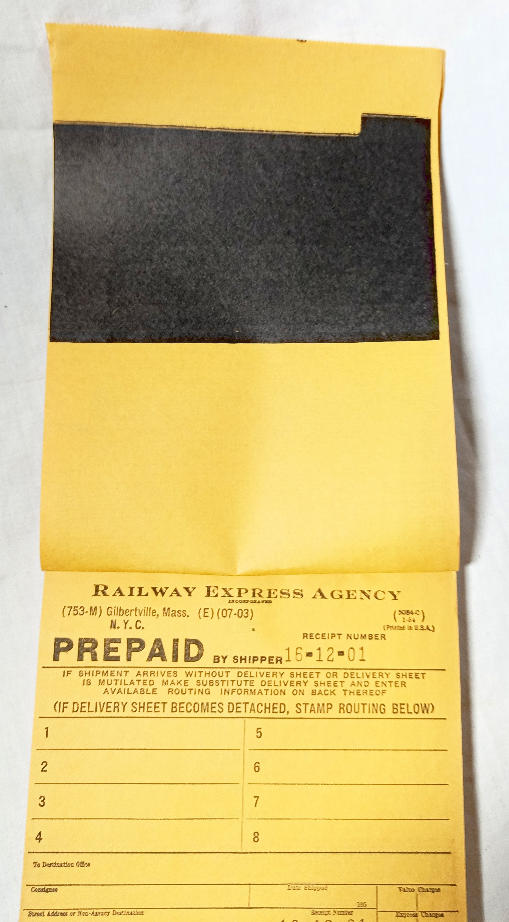 Railway Express Agency Uniform Express Receipt Book REA 1950's - TulipStuff