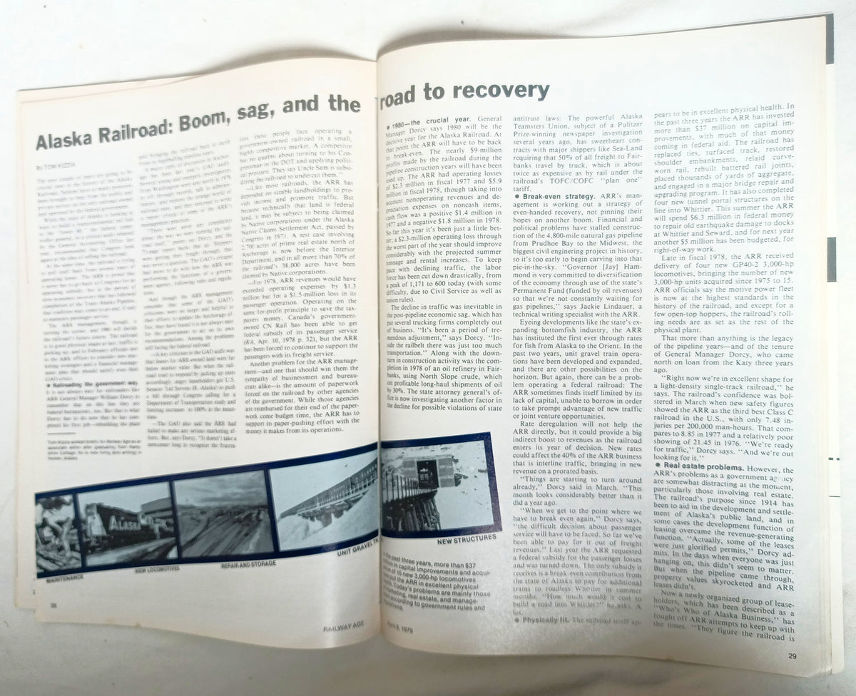 Railway Age April 1979 Alaska RR Pullman Amtrak NE Corridor Deregulation - TulipStuff