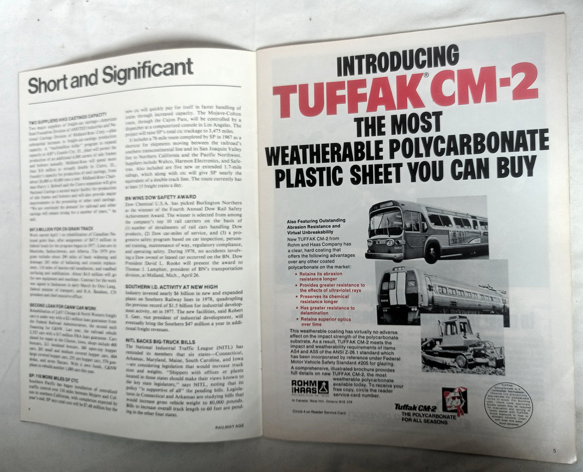 Railway Age April 1979 Alaska RR Pullman Amtrak NE Corridor Deregulation - TulipStuff