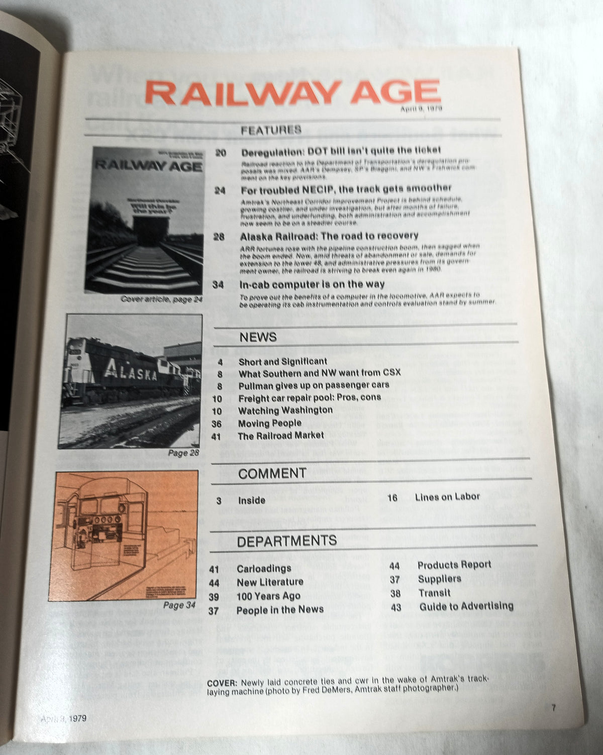 Railway Age April 1979 Alaska RR Pullman Amtrak NE Corridor Deregulation - TulipStuff
