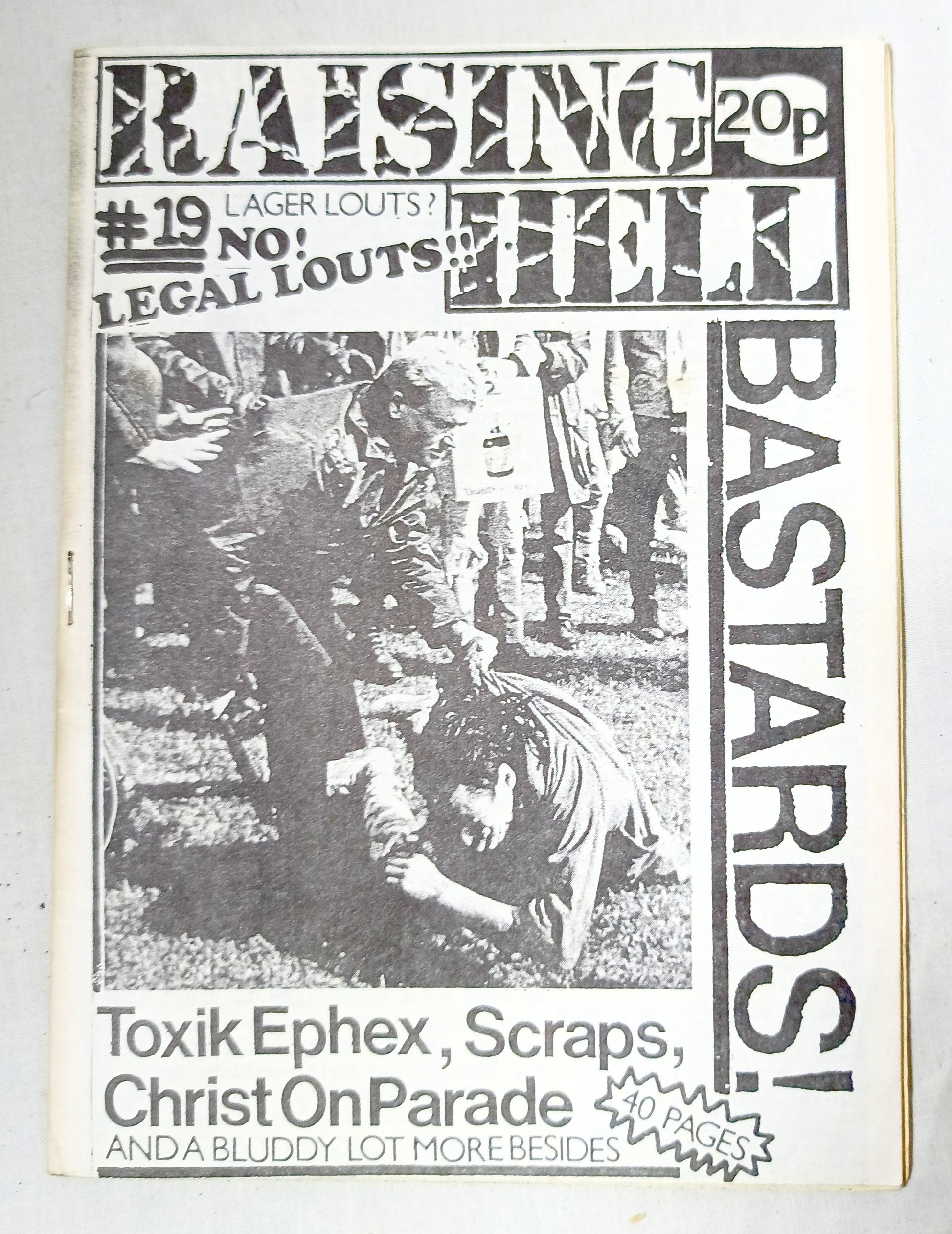 Raising Hell #19 1988 UK Punk Zine Leeds 1in12 Scraps Christ on Parade - Tuliptuff