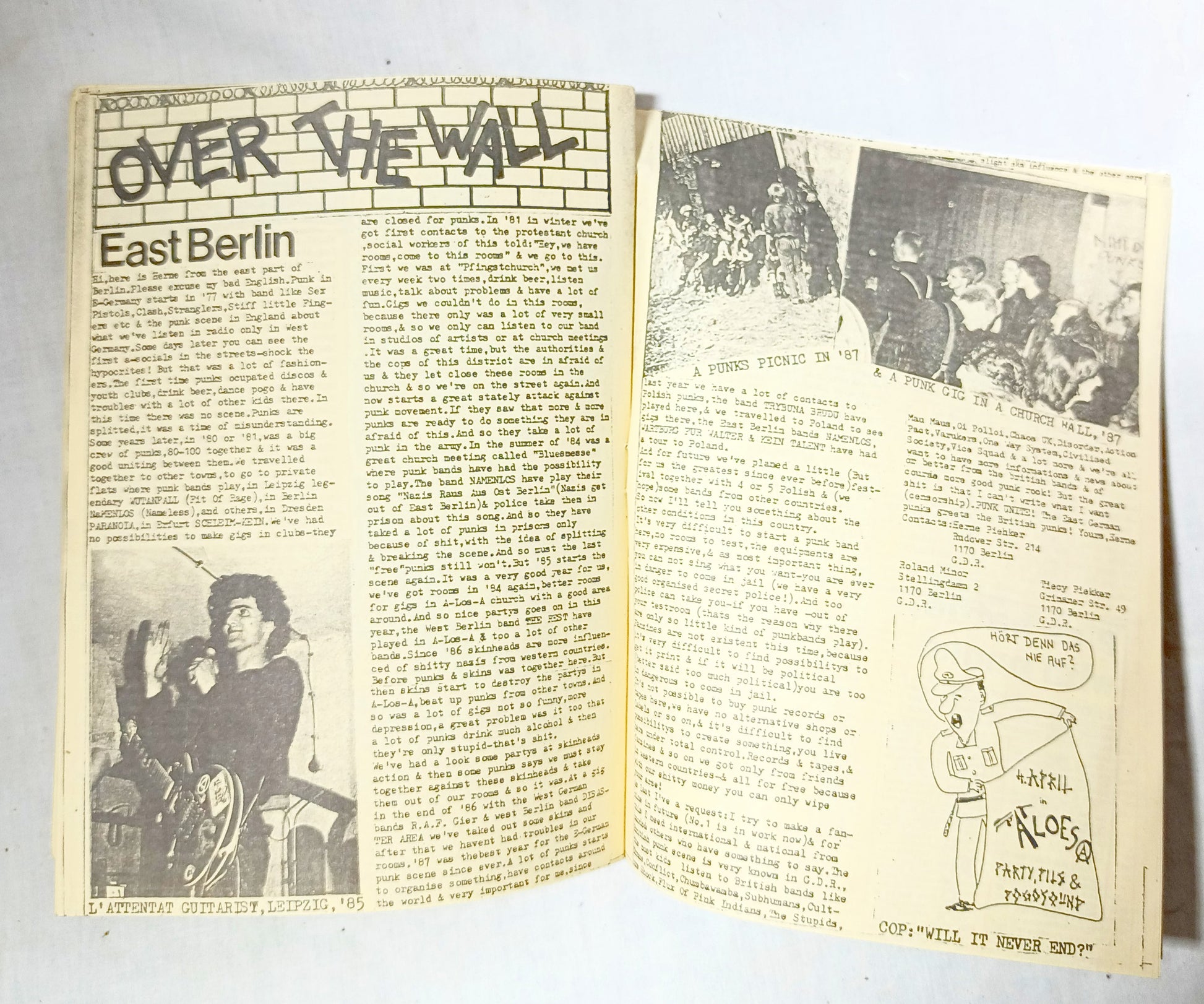 Raising Hell #19 1988 UK Punk Zine Leeds 1in12 Scraps Christ on Parade - Tuliptuff