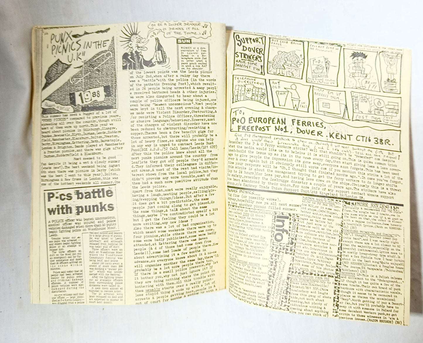 Raising Hell #19 1988 UK Punk Zine Leeds 1in12 Scraps Christ on Parade - Tuliptuff