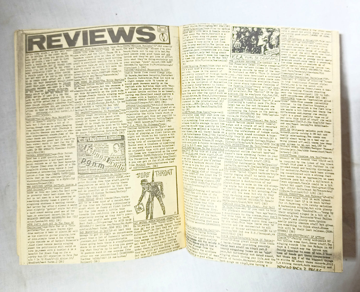 Raising Hell #19 1988 UK Punk Zine Leeds 1in12 Scraps Christ on Parade - Tuliptuff