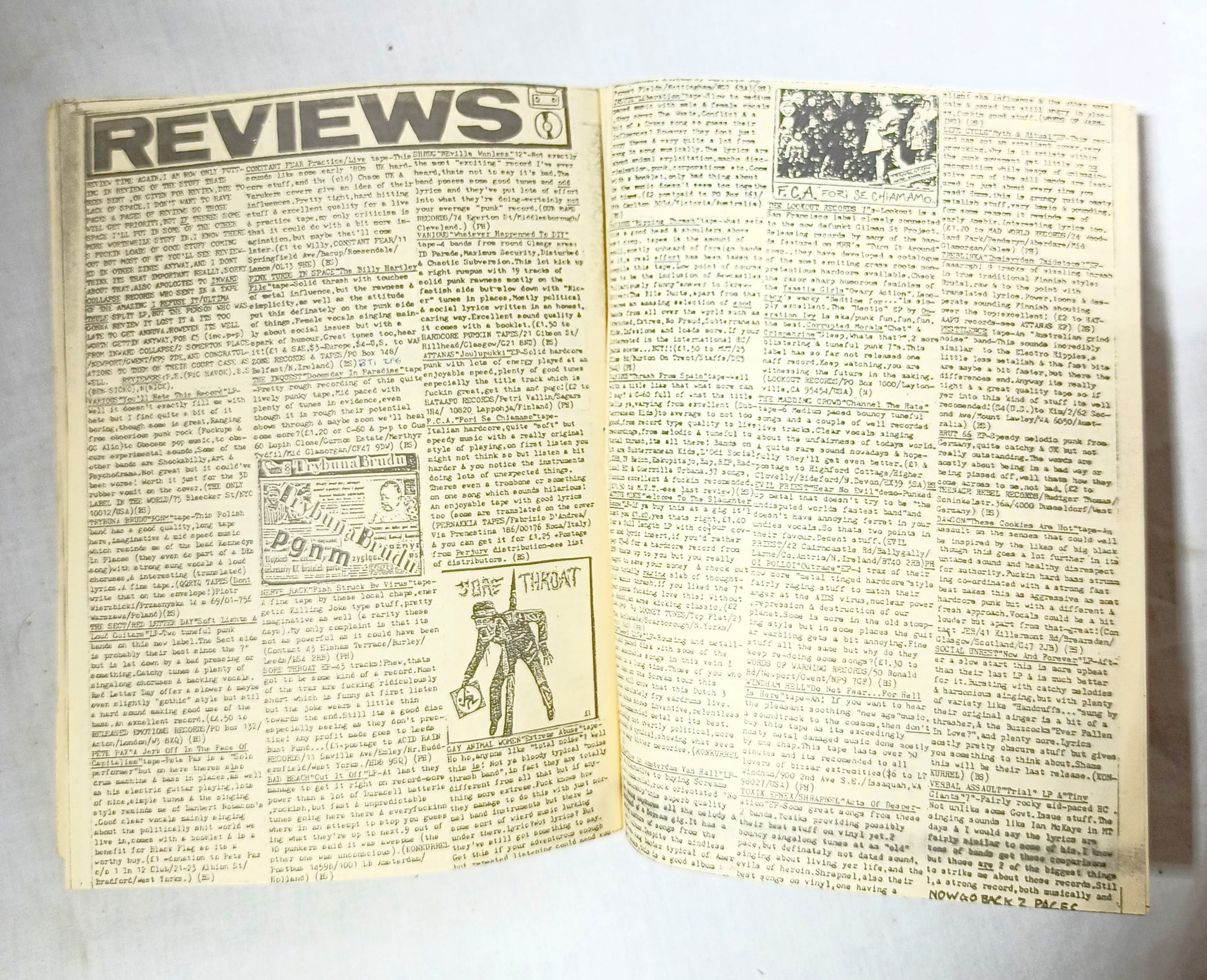 Raising Hell #19 1988 UK Punk Zine Leeds 1in12 Scraps Christ on Parade - Tuliptuff