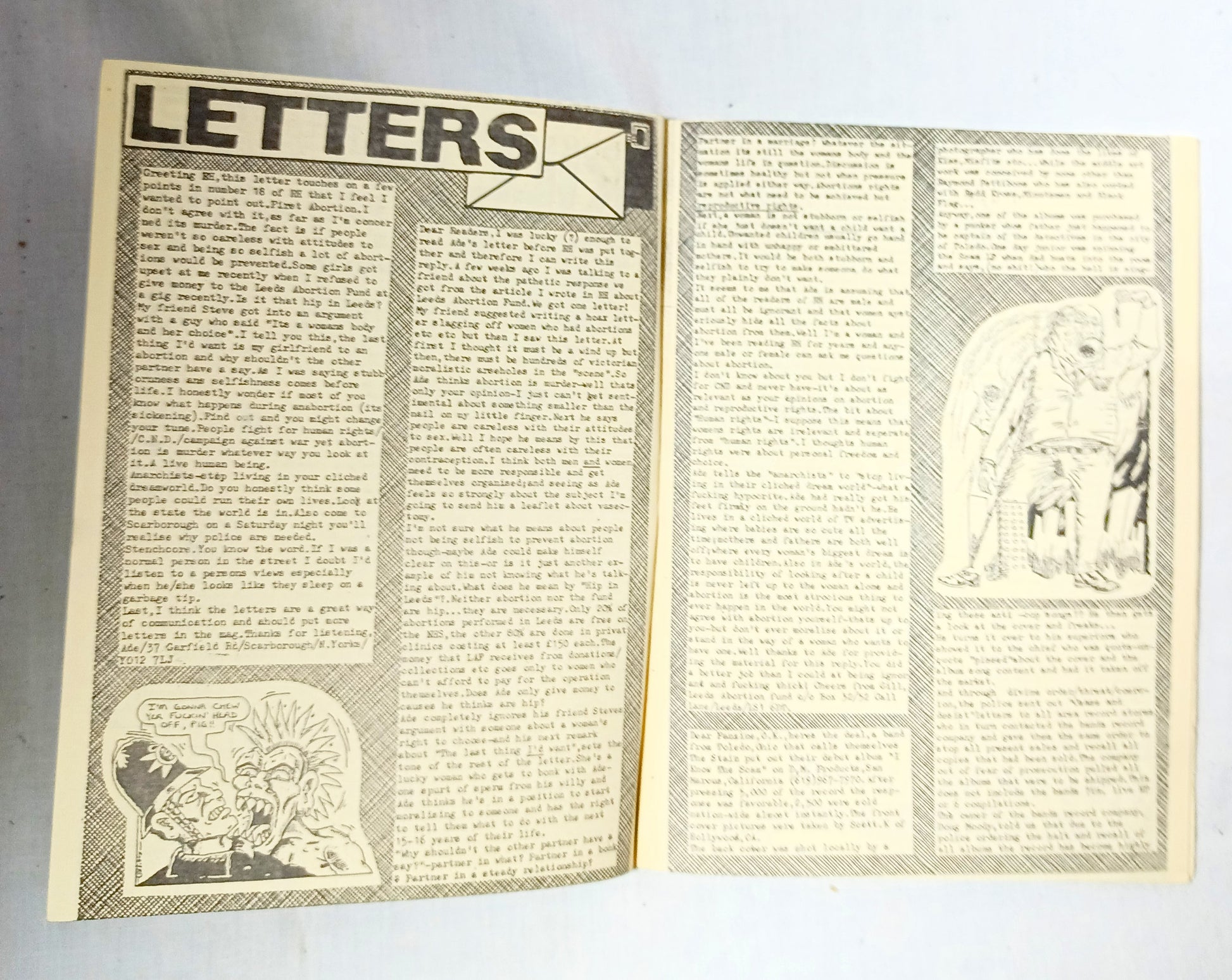 Raising Hell #19 1988 UK Punk Zine Leeds 1in12 Scraps Christ on Parade - Tuliptuff