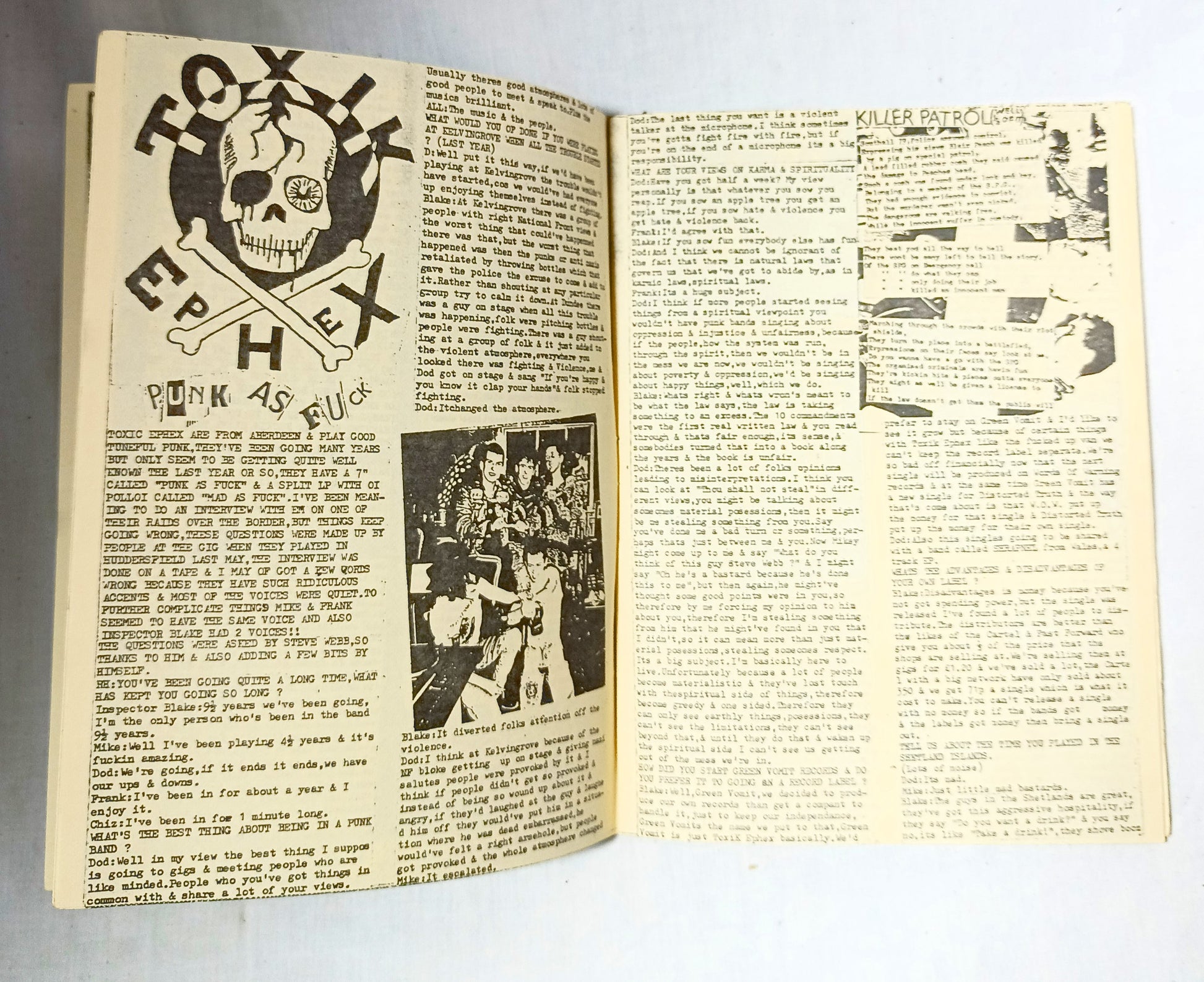Raising Hell #19 1988 UK Punk Zine Leeds 1in12 Scraps Christ on Parade - Tuliptuff