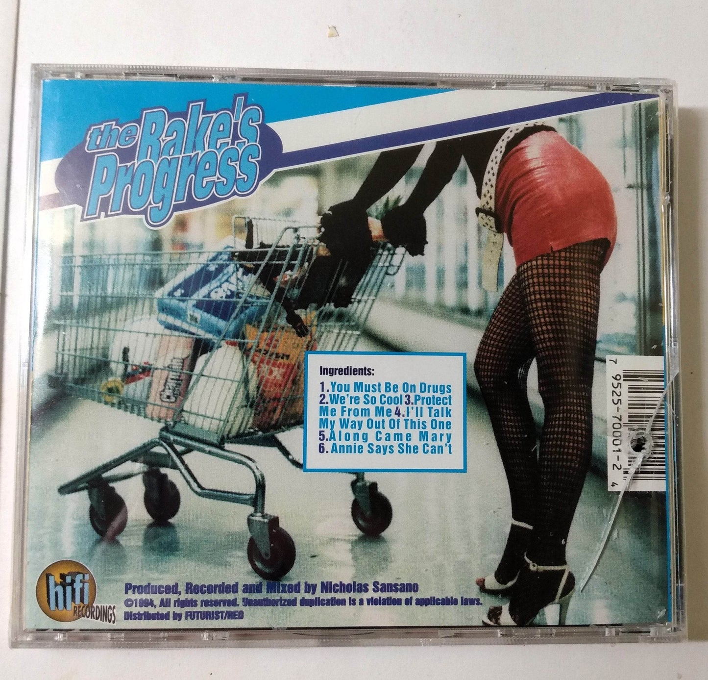 The Rake's Progress Cheese Food Prostitute Alternative Rock Album CD 1994 - TulipStuff