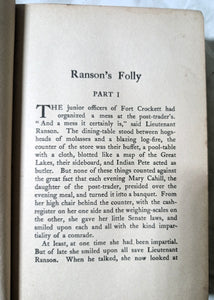 Ranson's Folly Richard Harding Davis Western Scribner's Hardcover 1914 - TulipStuff