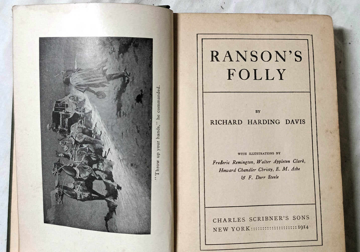 Ranson's Folly Richard Harding Davis Western Scribner's Hardcover 1914 - TulipStuff