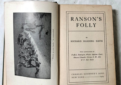 Ranson's Folly Richard Harding Davis Western Scribner's Hardcover 1914 - TulipStuff