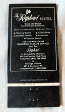 Load image into Gallery viewer, Raphael Hotel San Francisco Geary and Mason Matchbook Cover 1980&#39;s - TulipStuff

