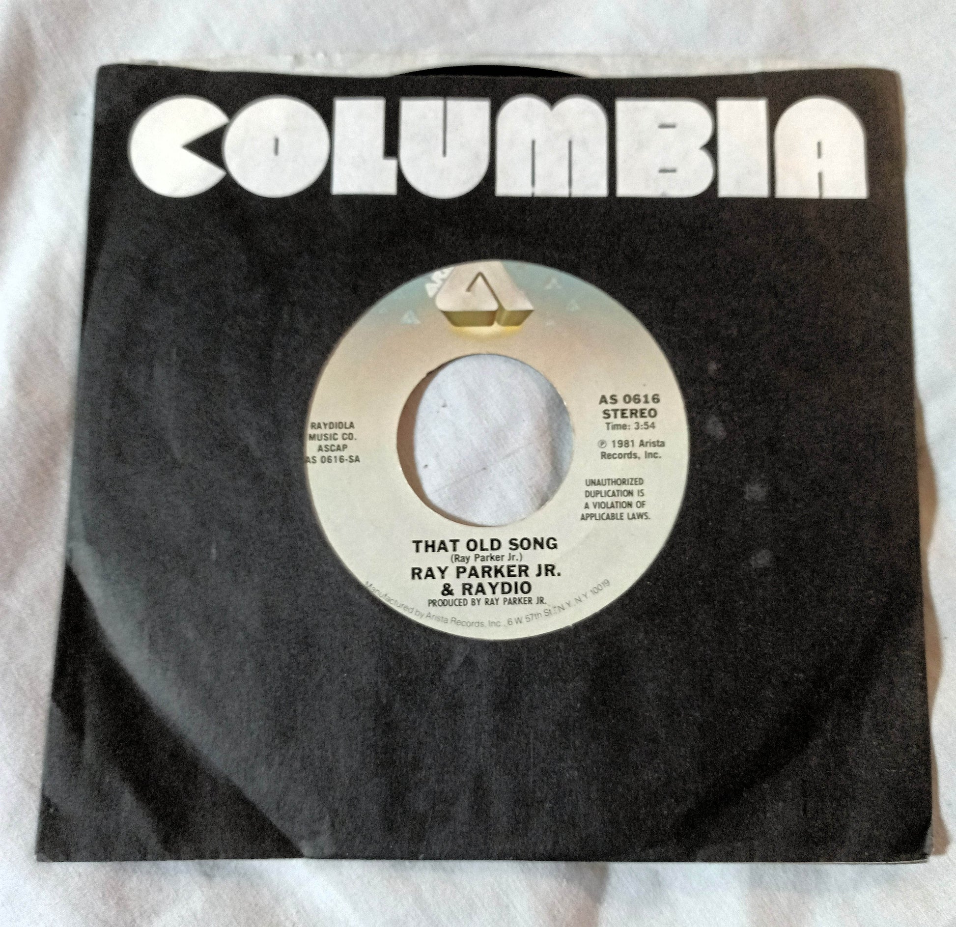Ray Parker Jr & Raydio That Old Song / Old Pro 7" Vinyl Arista 1981 - TulipStuff