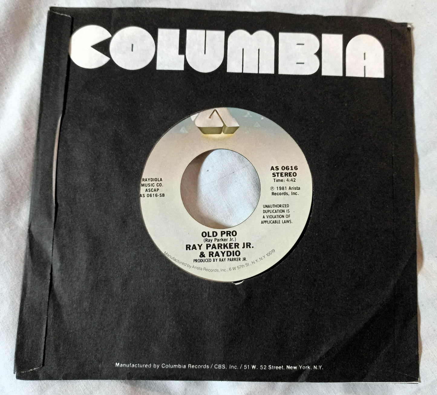 Ray Parker Jr & Raydio That Old Song / Old Pro 7" Vinyl Arista 1981 - TulipStuff