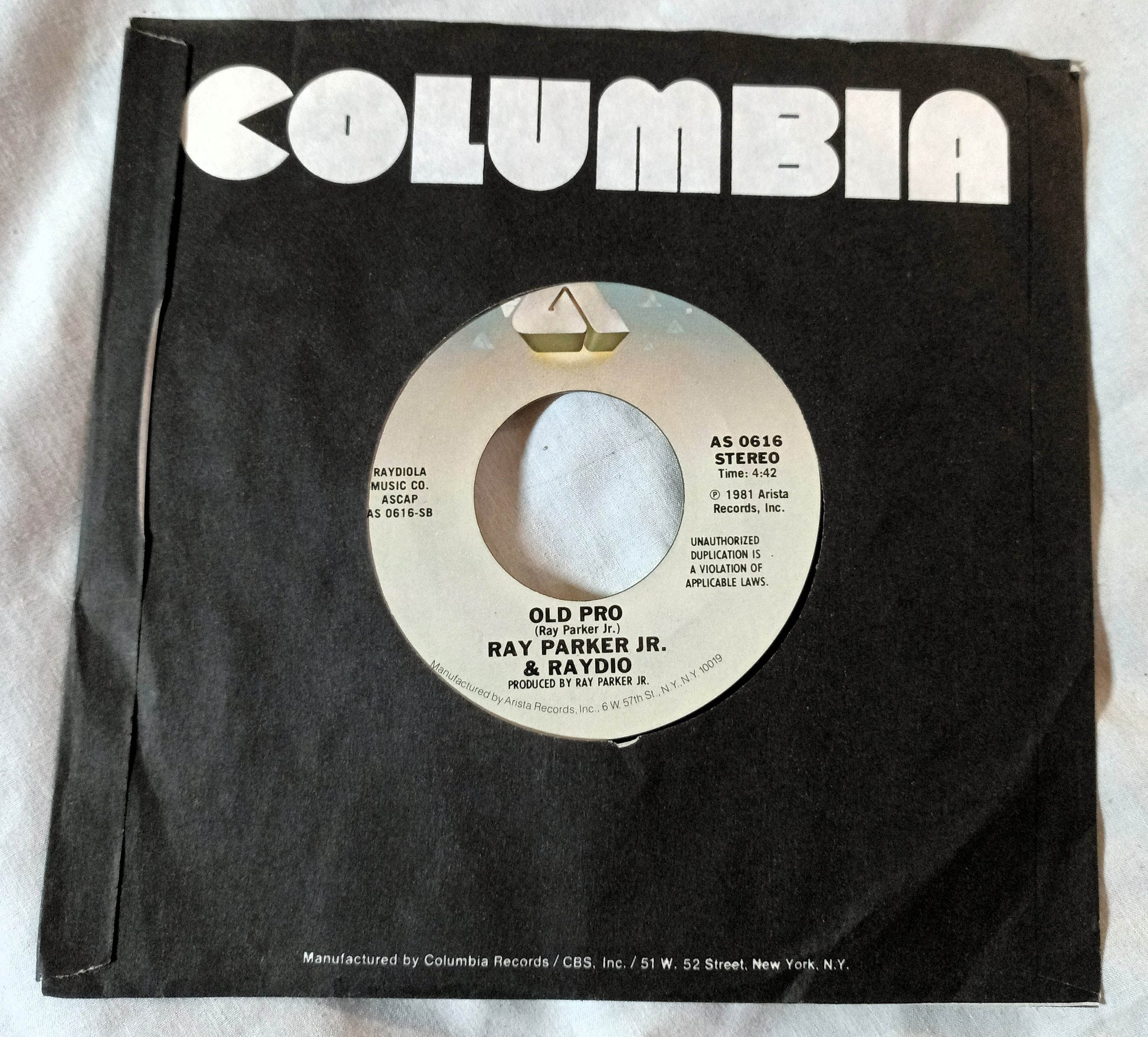 Ray Parker Jr & Raydio That Old Song / Old Pro 7" Vinyl Arista 1981 - TulipStuff