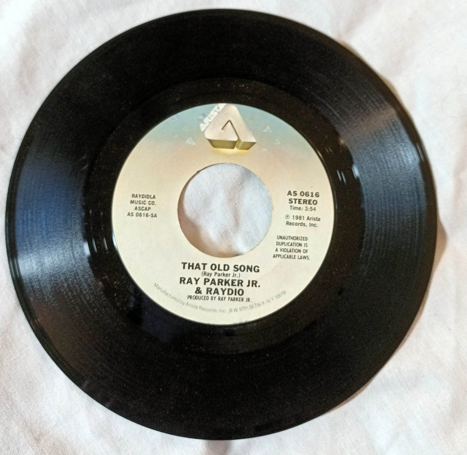 Ray Parker Jr & Raydio That Old Song / Old Pro 7" Vinyl Arista 1981 - TulipStuff