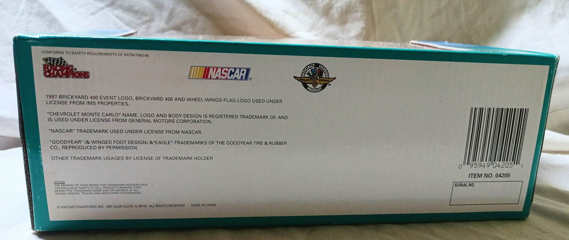 Racing Champions Brickyard 400 1997 Official Pace Car Monte Carlo 1:24 - TulipStuff