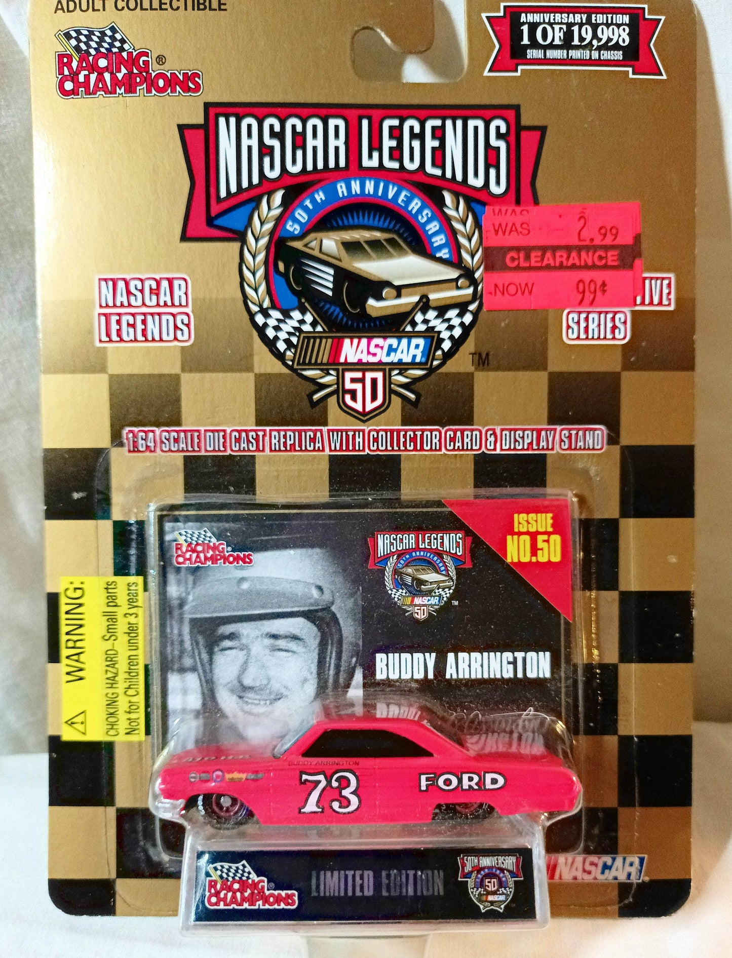 Racing Champions Nascar Legends Buddy Arrington #73 1964 Ford - TulipStuff