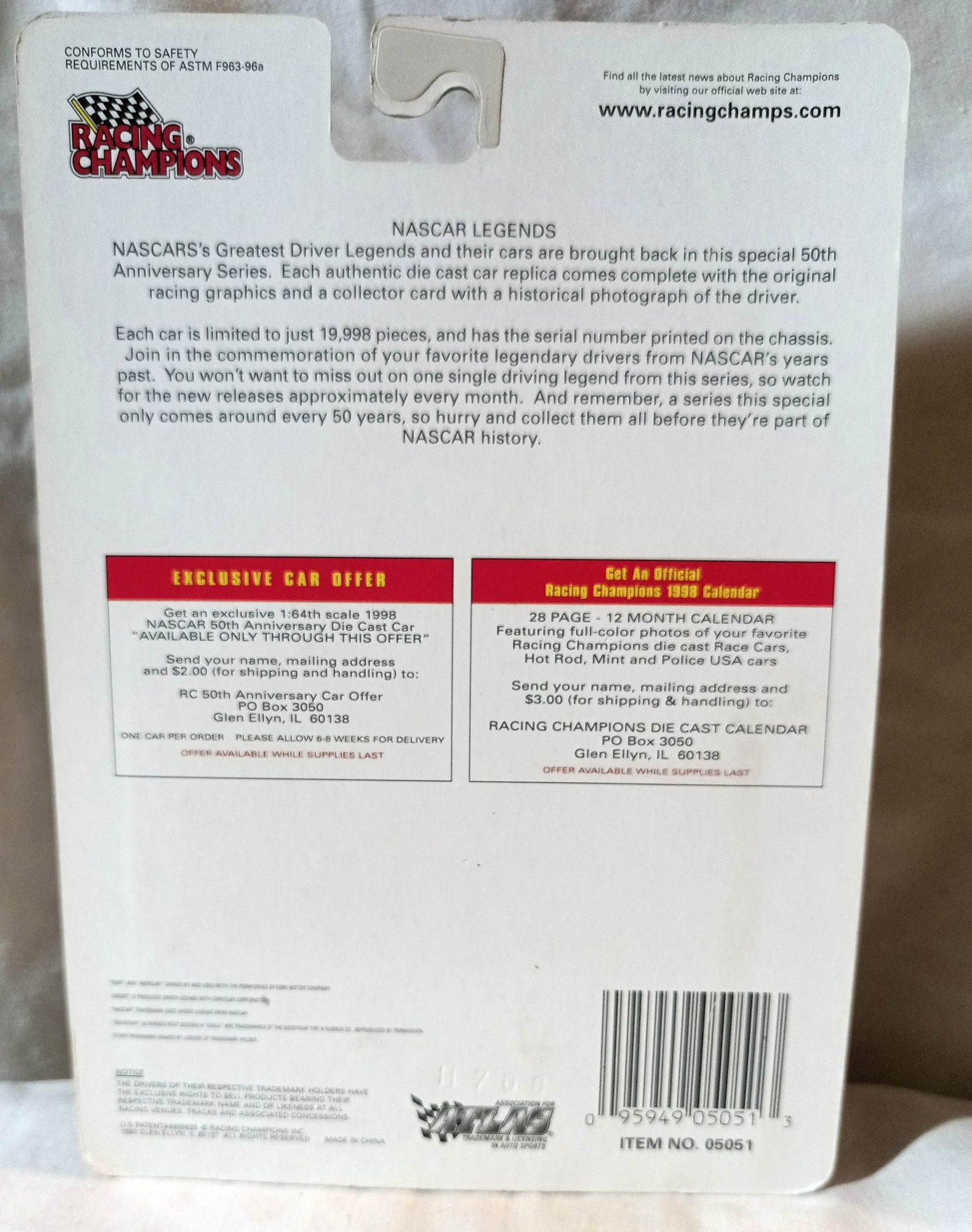 Racing Champions Nascar Legends Buddy Arrington #73 1964 Ford - TulipStuff