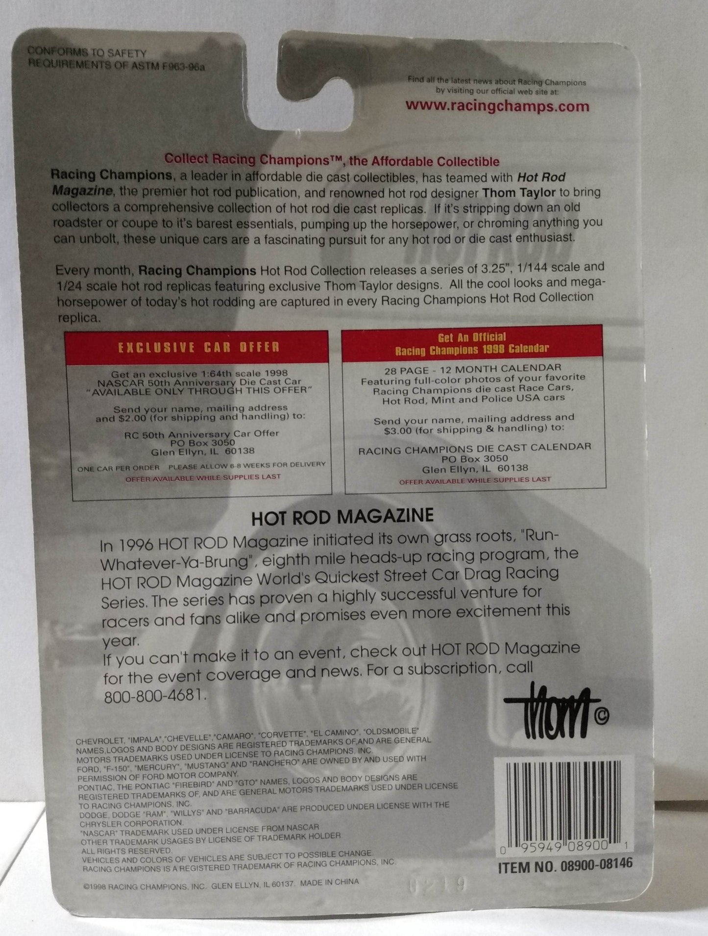 Racing Champions Hot Rod Magazine '37 Ford Coupe Street Machine ltd ed - TulipStuff