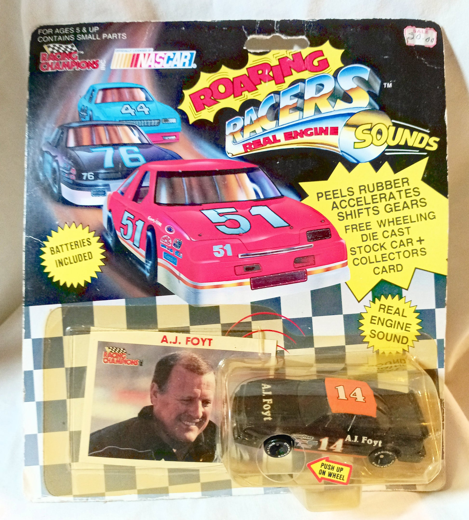 Racing Champions 1991 Roaring Racers A.J. Foyt #14 Oldsmobile Cutlass - TulipStuff