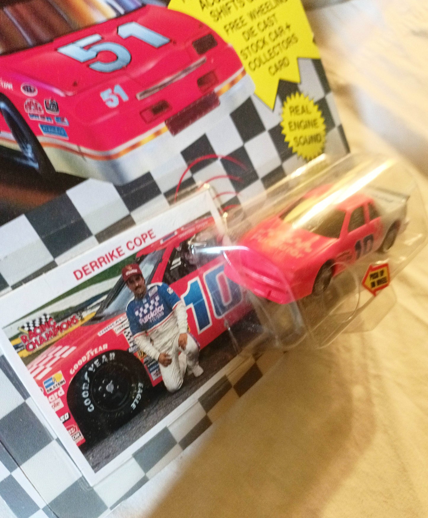 Racing Champions 1991 Roaring Racers Derricke Cope #10 Purolator - TulipStuff