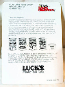 Racing Champions 1992 Lucks Racing Team Car #09 Scott Hornberg Promo - TulipStuff