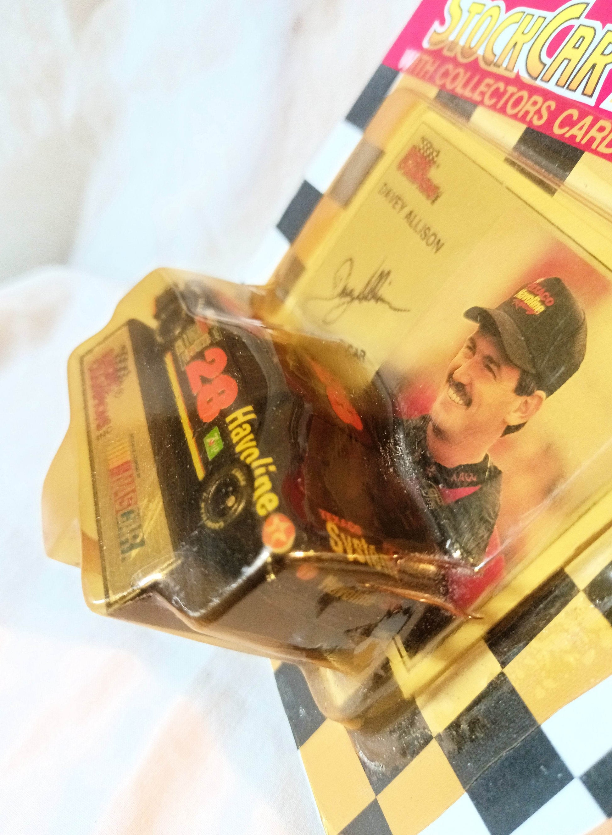 Racing Champions Nascar 1993 Davey Allison #28 Havoline Ford Stock Car - TulipStuff