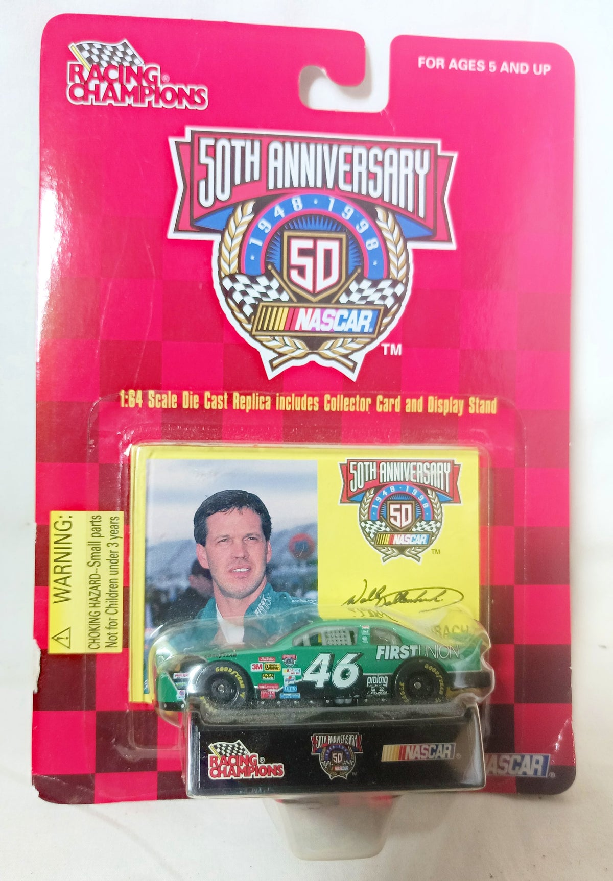 Racing Champions 1998 Wally Dallenbach #46 First Union Nascar 50th - TulipStuff