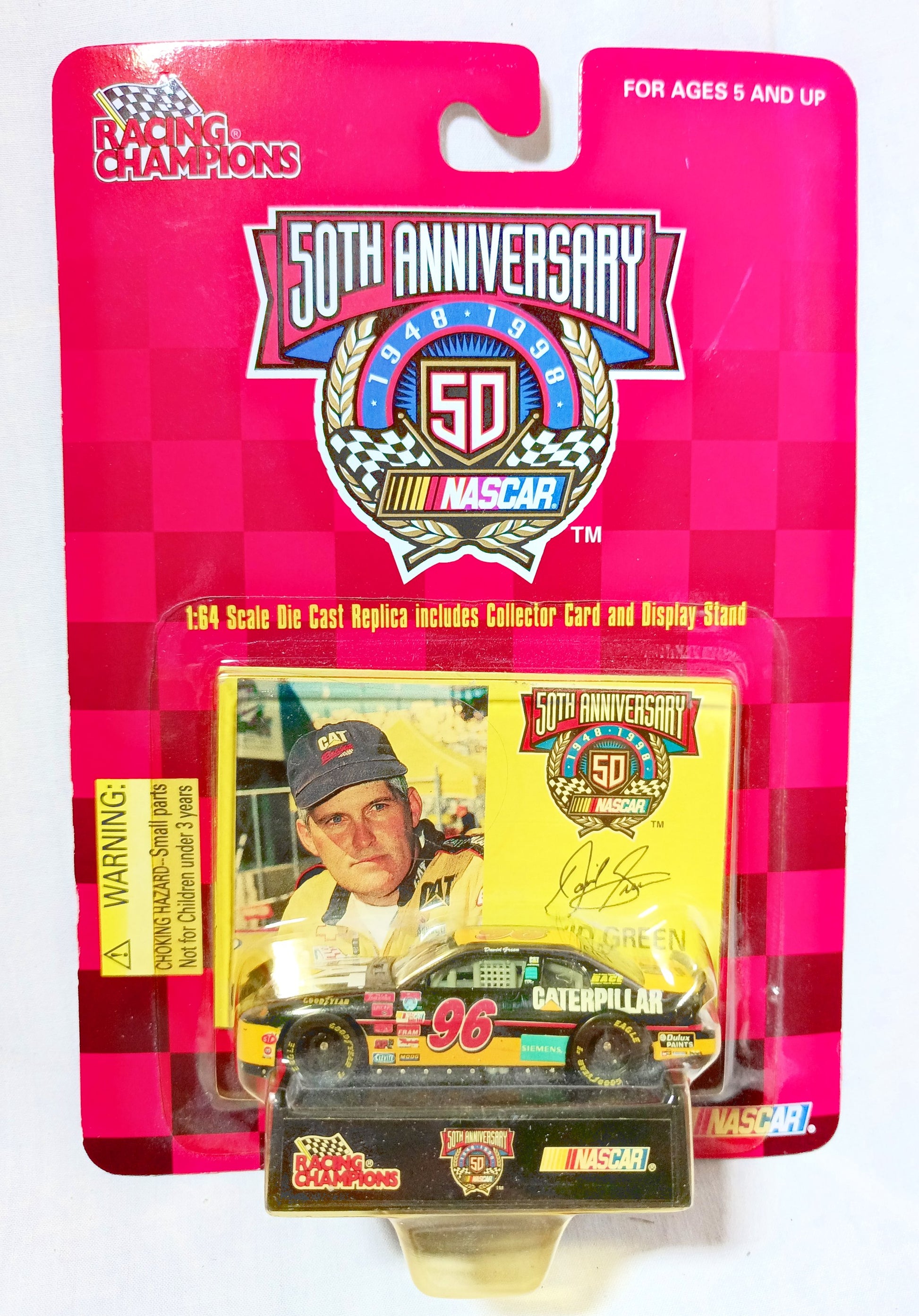 Racing Champions 1998 David Green Caterpillar Monte Carlo NASCAR 50th - TulipStuff