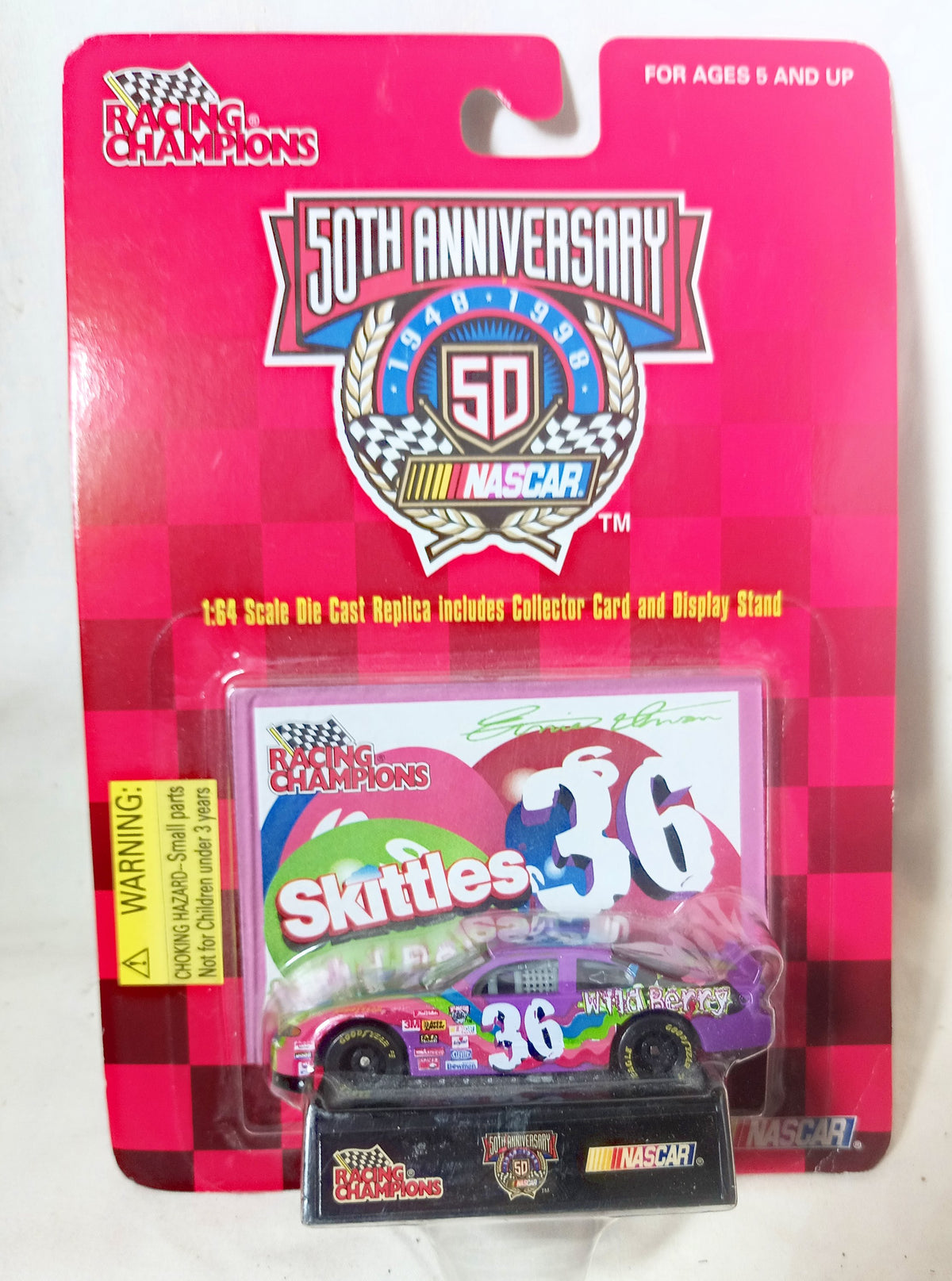 Racing Champions 1998 Ernie Irvan #36 Wildberry Skittles Pontiac Grand Prix - TulipStuff