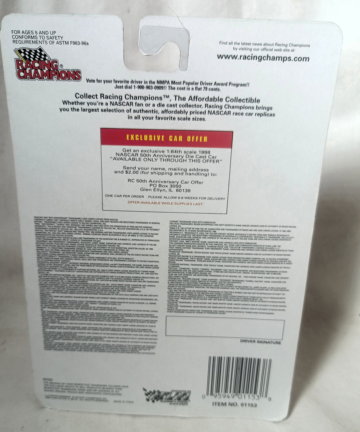 Racing Champions 1998 Ernie Irvan #36 Wildberry Skittles Pontiac Grand Prix - TulipStuff