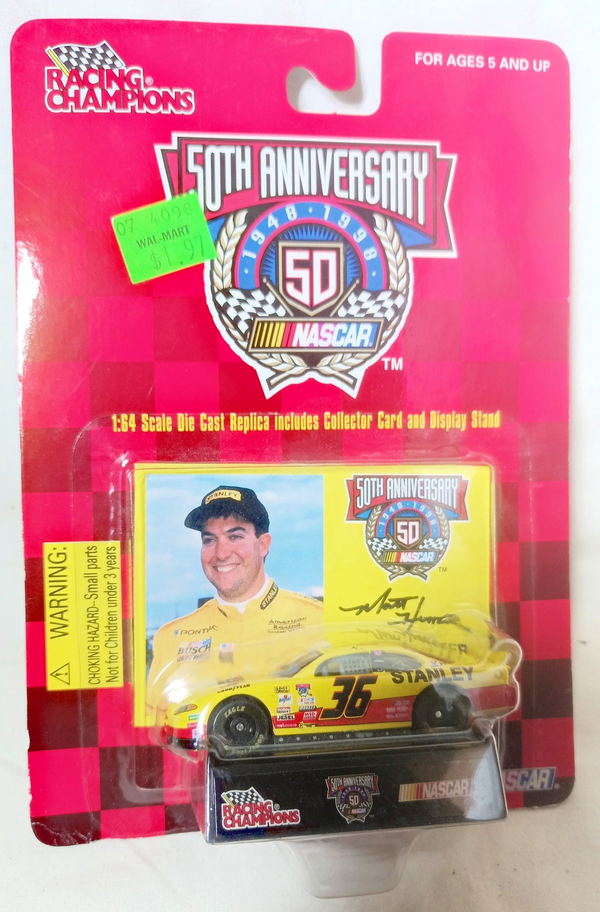 Racing Champions 1998 Matt Hutter #36 Stanley Pontiac Grand Prix - TulipStuff