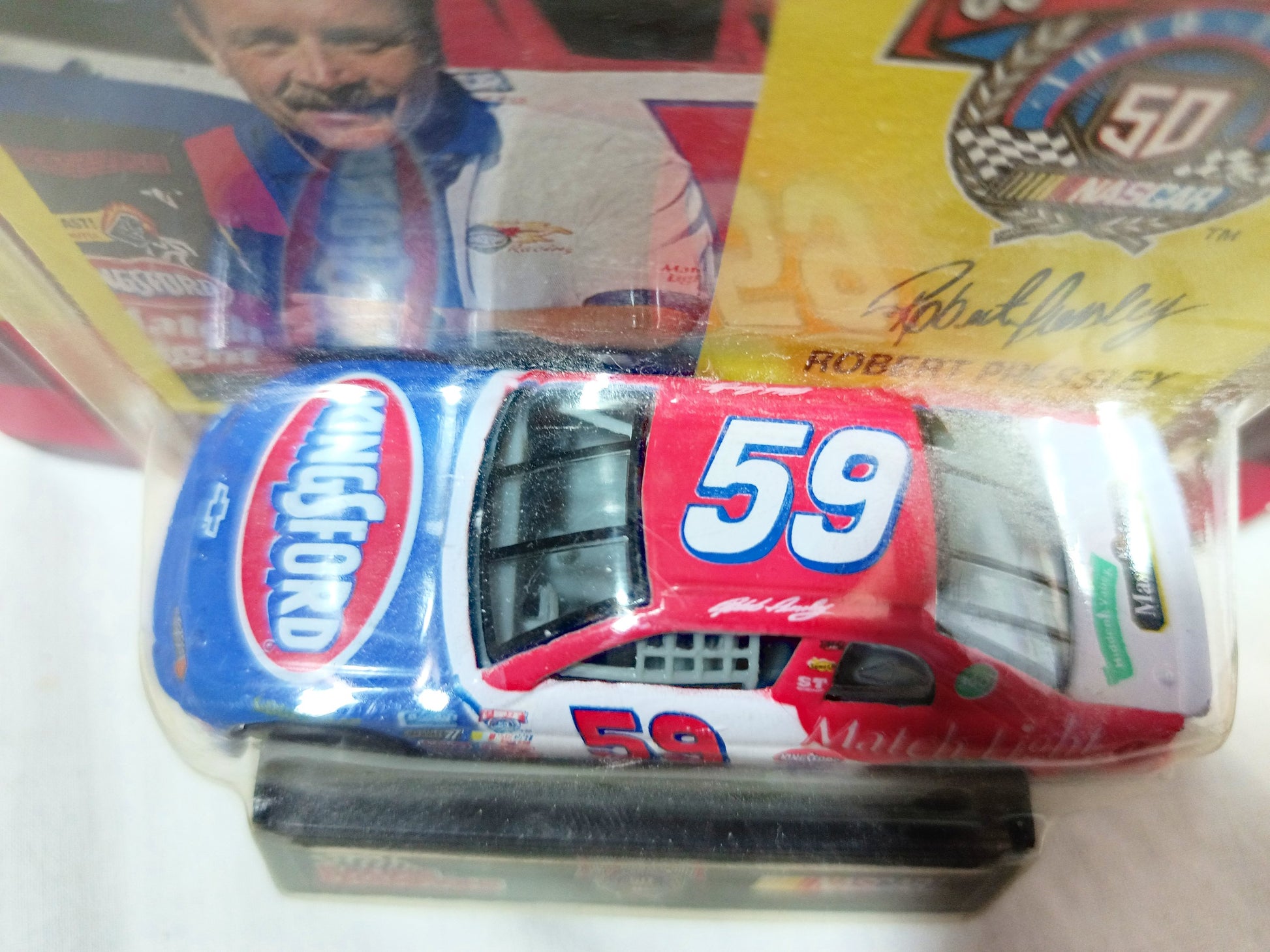 Racing Champions 1998 Robert Pressley Kingsford Match Light NASCAR 50th - TulipStuff