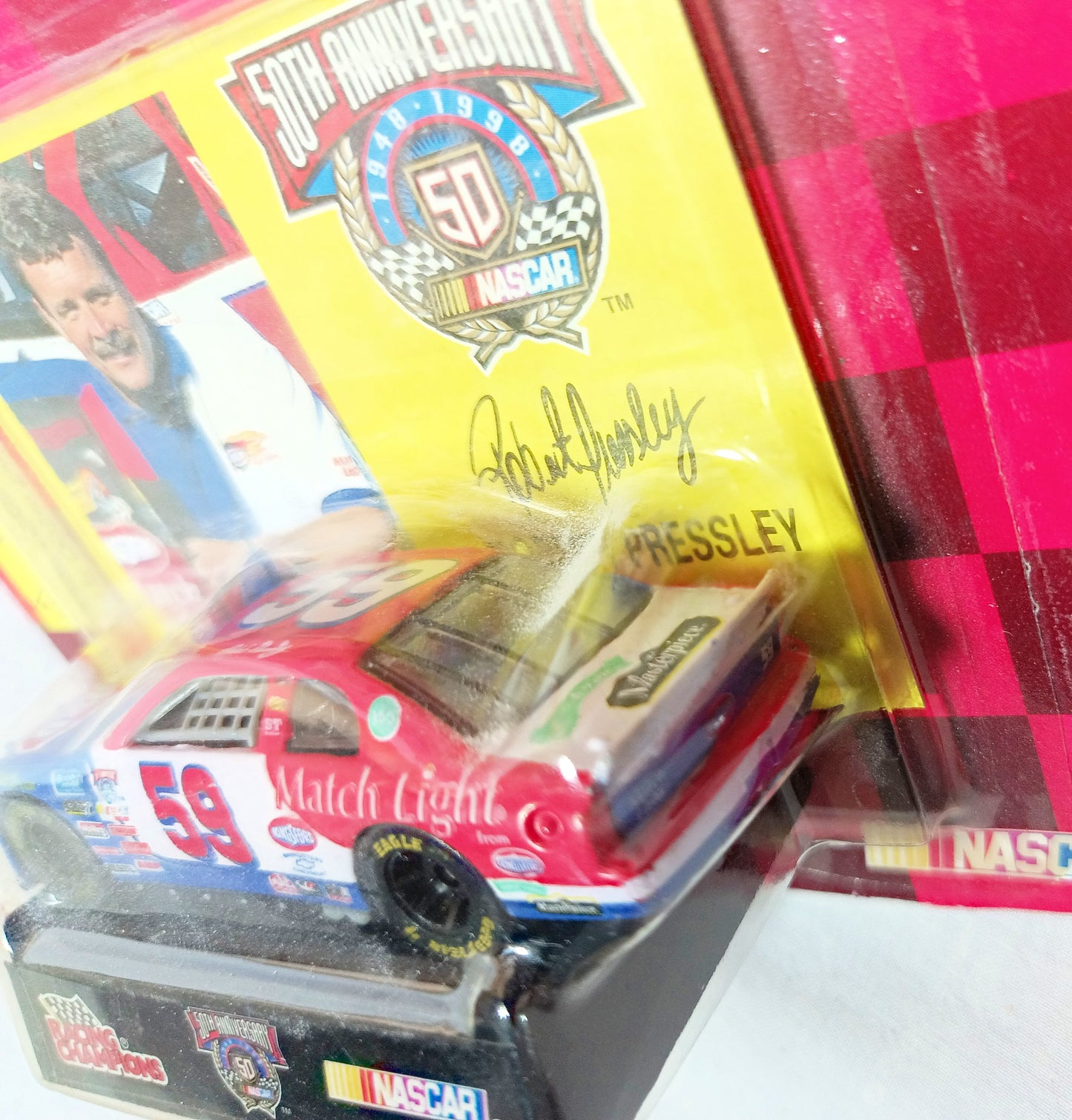 Racing Champions 1998 Robert Pressley Kingsford Match Light NASCAR 50th - TulipStuff