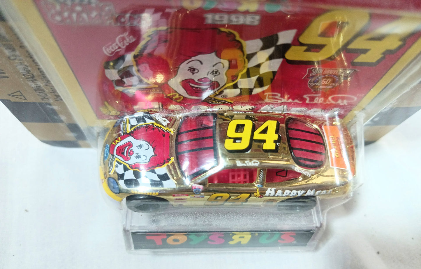 Racing Champions Toys R Us 1998 Bill Elliott #94 McDonald's Happy Meal - TulipStuff