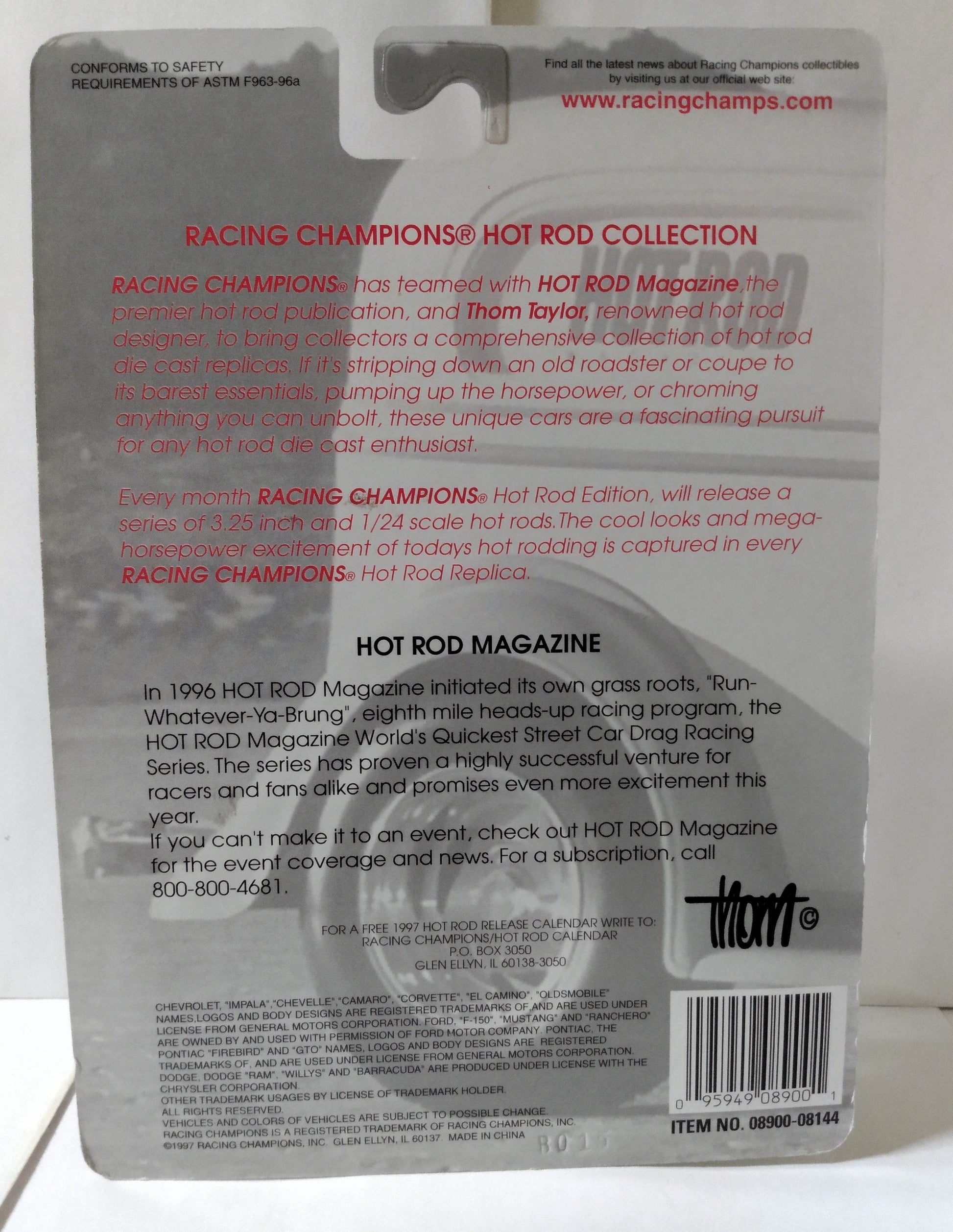 Racing Champions Hot Rod Magazine '978 '41 Willys Coupe ltd ed - TulipStuff