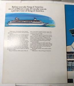 Royal Caribbean Cruise Line Introduces Song Of America 1982 Brochure - TulipStuff