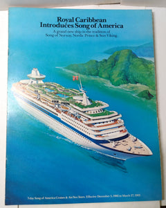 Royal Caribbean Cruise Line Introduces Song Of America 1982 Brochure - TulipStuff