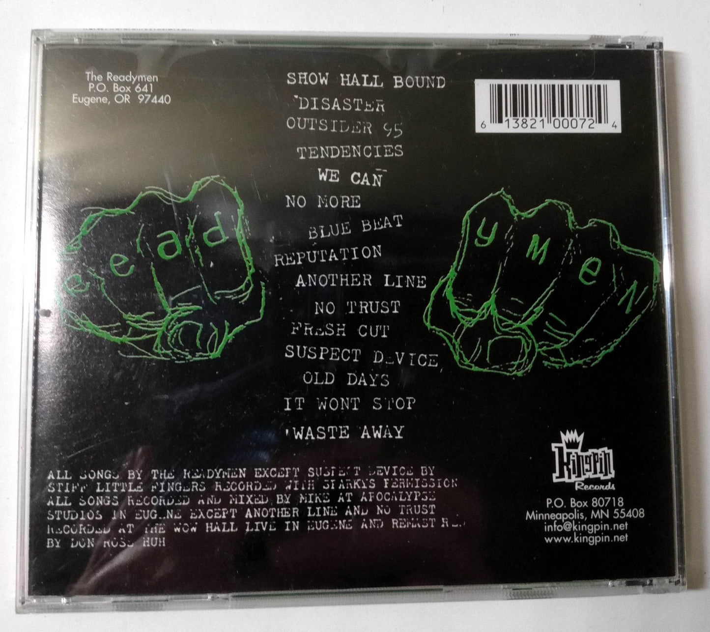 The Readymen Show Hall Bound Oregon Political Ska Punk Album CD 1997 - TulipStuff