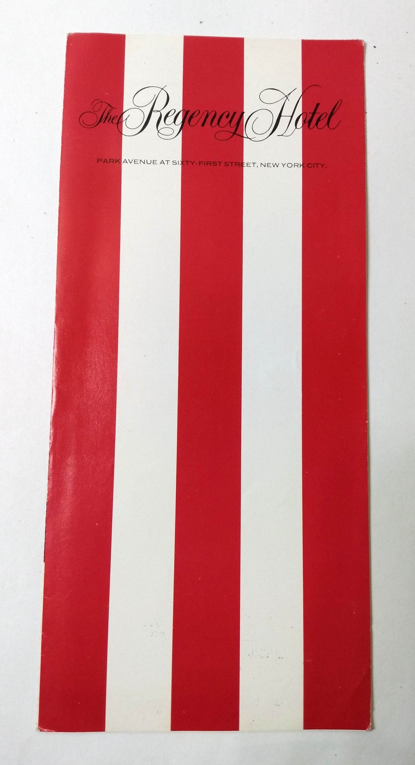 Regency Hotel Park Avenue Upper East Side New York Mid 1960's Brochure - TulipStuff