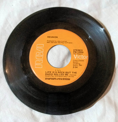 Reunion Life Is A Rock (But The Radio Rolled Me) 7" Vinyl 45 RPM 1974 - TulipStuff