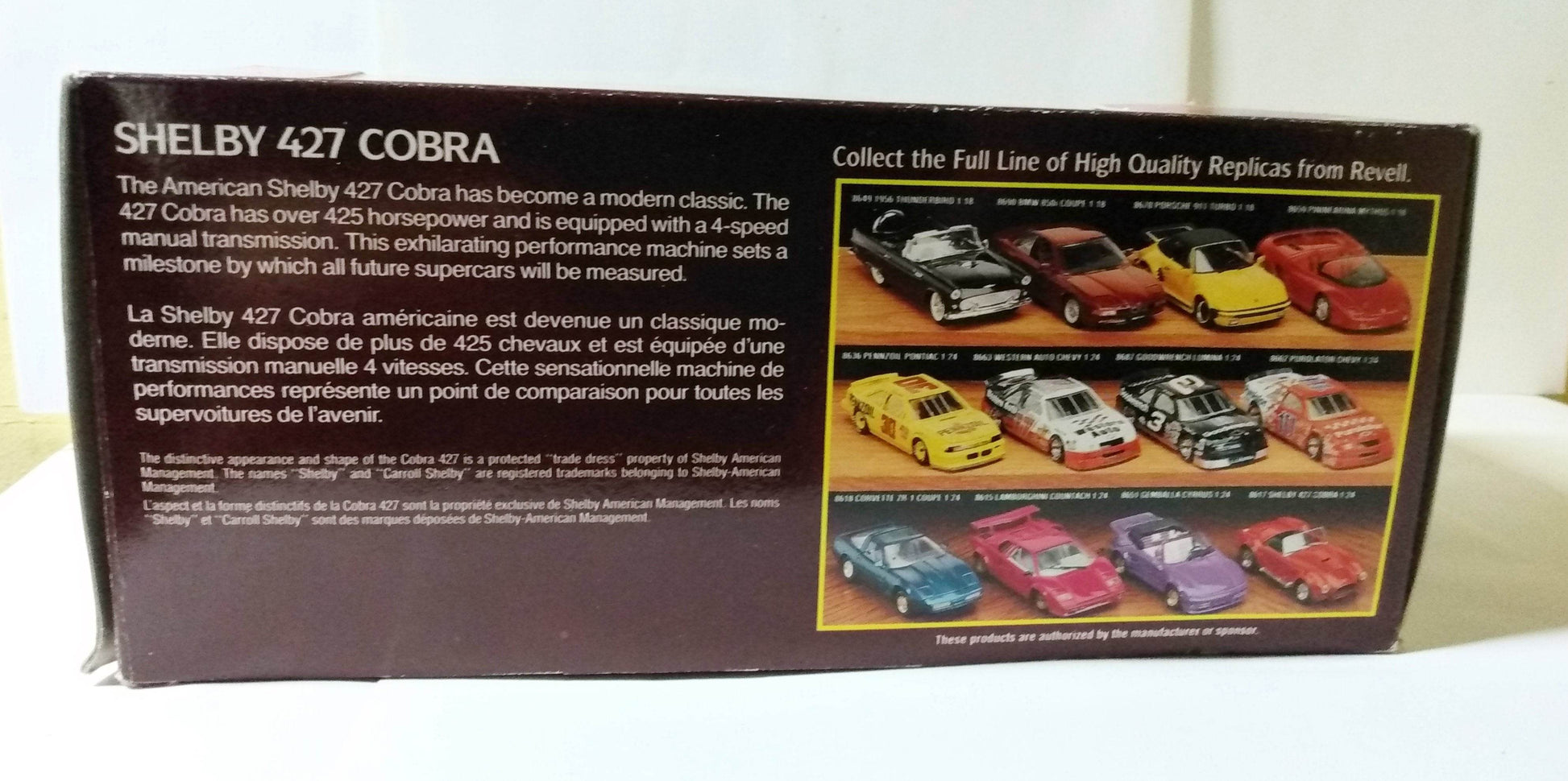 Revell 8617 Shelby 427 Cobra Convertible 1:24 Scale Diecast Metal Car 1992 - TulipStuff