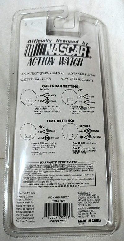 Richard Petty #43 STP NASCAR Digital Quartz Action Watch 1992 - TulipStuff