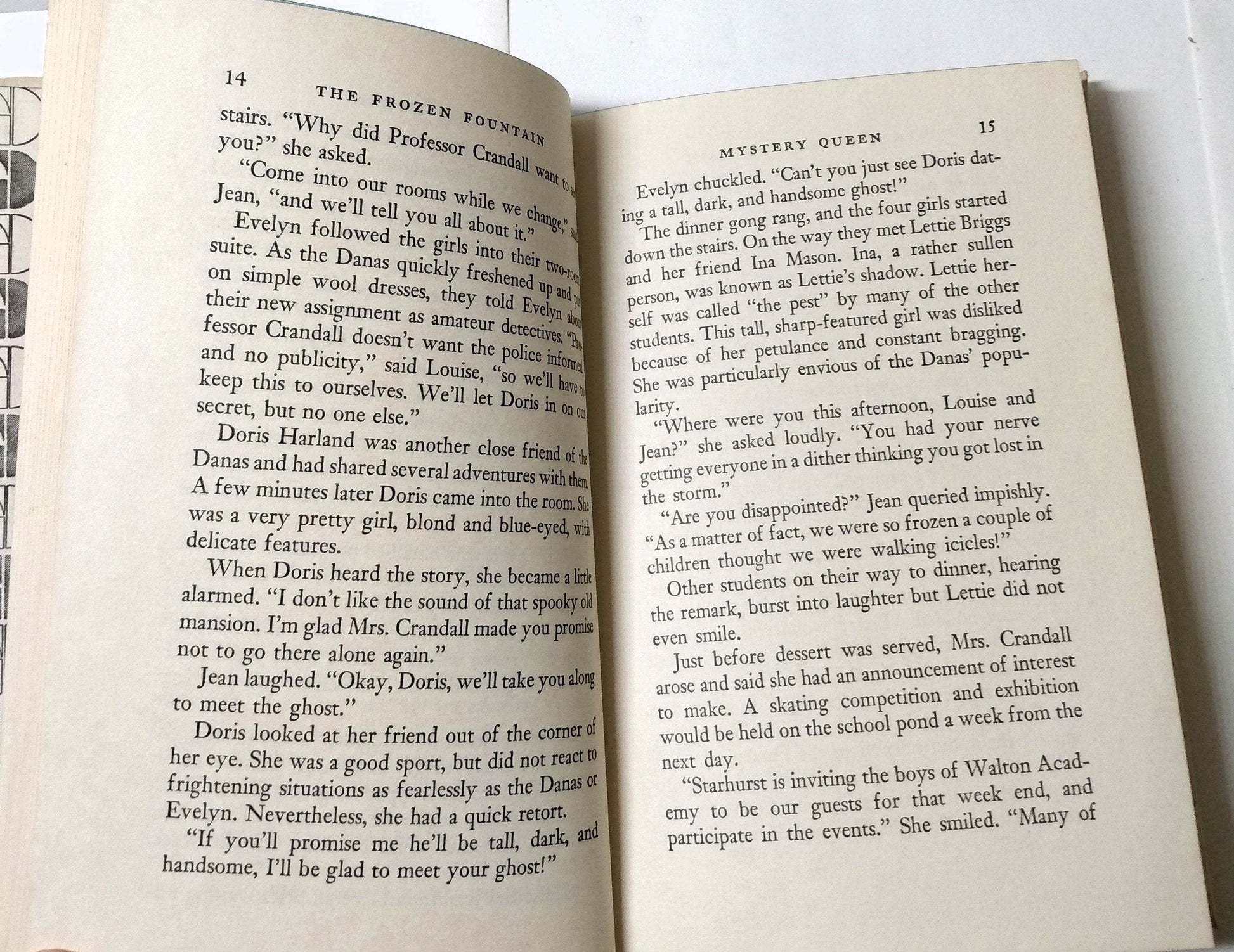 The Riddle Of The Frozen Fountain Dana Girls Mystery #2 Carolyn Keene 1972 - TulipStuff